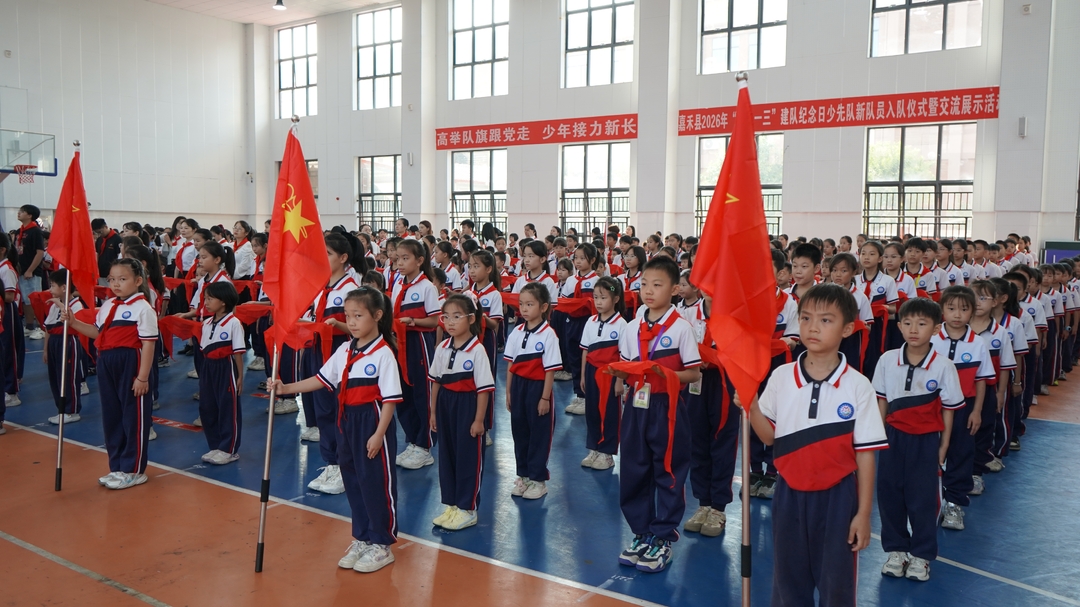 高举队旗跟党走 少年接力新长征——珠泉二完小举行建队日新队员入队仪式